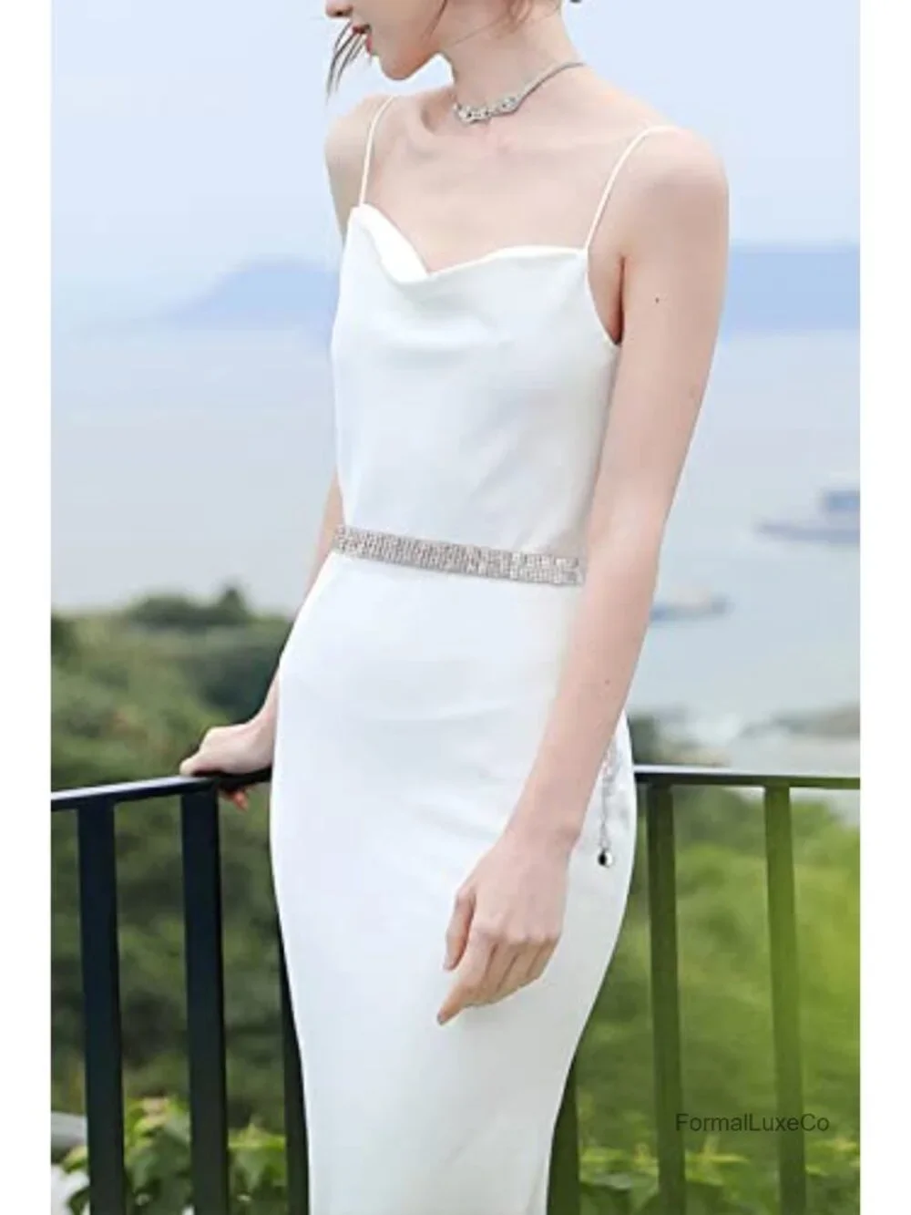 Rhinestone Chain Waist Belt for Wedding Formal Dress Sparkle Glitter